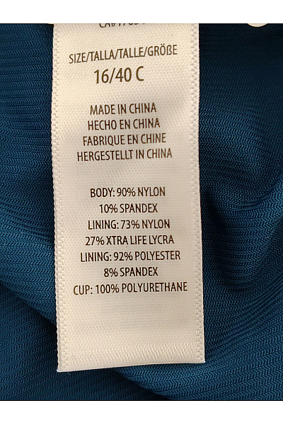 Modré jednodílné zeštíhlující plavky s vycpávkami Velikost 16/40 C | Unimoda | obrázek 8