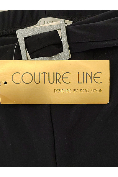 COUTURE LINE Černé široké kalhoty s vysokým pasem a páskem Vel. DE 23 | COUTURE LINE | obrázek 4