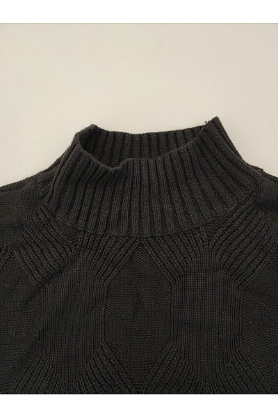 Belinda Gold Černý pletený pulovr se stojáčkem oversized Vel. IT 44 | Belinda Gold | obrázek 5