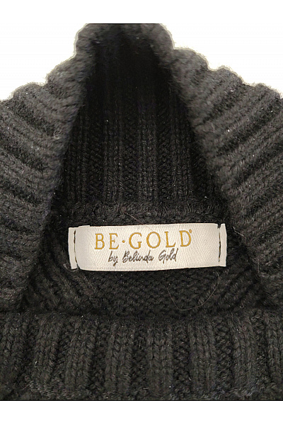 Belinda Gold Černý pletený pulovr se stojáčkem oversized Vel. IT 44 | Belinda Gold | obrázek 6