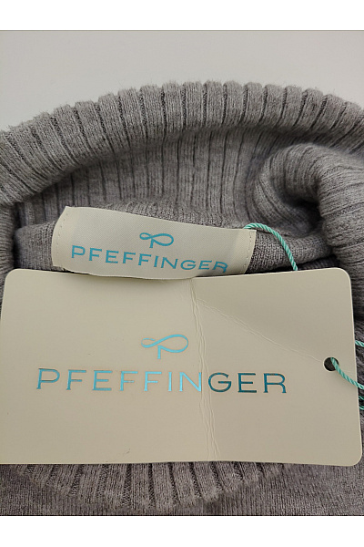 PFEFFINGER Šedé pletené svetrové šaty s dlouhým rukávem a stojáčkem Velikost EU 42 | PFEFFINGER | obrázek 7