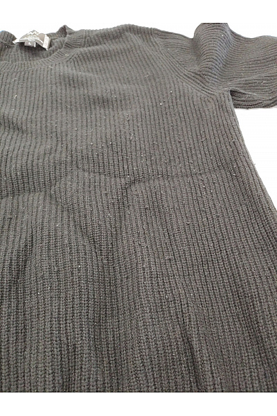 VERSACE Černý pletený žebrovaný pulovr oversized Vel. L | VERSACE | obrázek 9