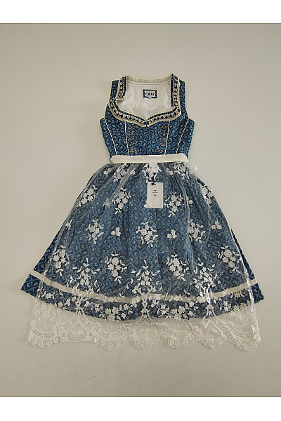 trachtenhof Modré květované šaty dirndl midi Vel. DE 34 | trachtenhof | obrázek 2