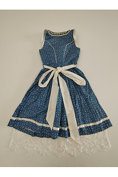 trachtenhof Modré květované šaty dirndl midi Vel. DE 34 | trachtenhof | obrázek 3