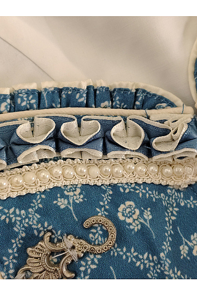 trachtenhof Modré květované šaty dirndl midi Vel. DE 34 | trachtenhof | obrázek 6