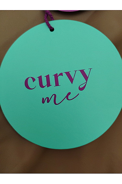 curvy me Hnědé dámské kalhoty pro plnoštíhlé s vysokým pasem a zipy Vel. DE 40 | curvy me | obrázek 5