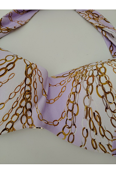 Guess Fialový vrchní díl plavek s řetízkovým vzorem za krk | Guess | obrázek 3
