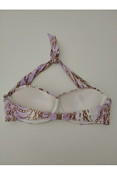 Guess Fialový vrchní díl plavek s řetízkovým vzorem za krk | Guess | obrázek 5