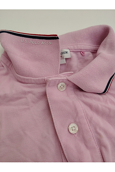 U.S.POLO ASSN. Růžové bavlněné pánské polo tričko s límečkem a krátkým rukávem Velikost US M | U.S.POLO ASSN. | obrázek 6