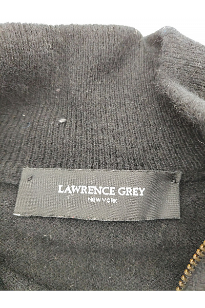 LAWRENCE GREY Pánský černý kašmírový kardigan na zip se stojáčkem Velikost XL | LAWRENCE GREY | obrázek 5