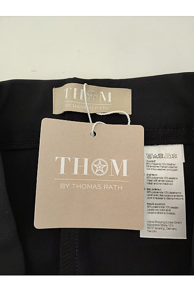 THOM By Thomas Rath Černé elegantní široké kalhoty s vysokým pasem Velikost DE 42 | THOM By Thomas Rath | obrázek 3