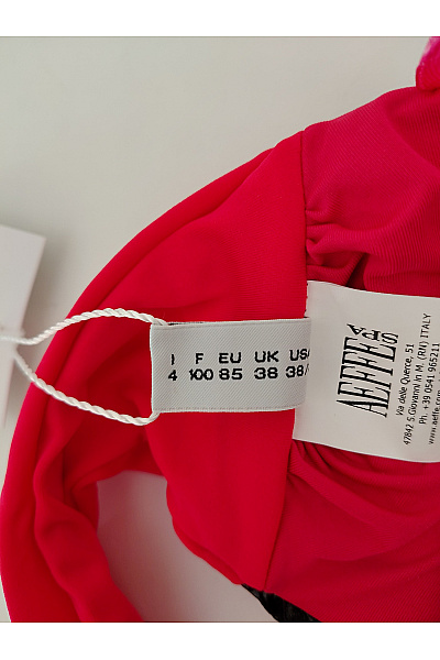 MOSCHINO Červený lesklý vrchní díl plavek bez ramínek Velikost EU 85 | MOSCHINO | obrázek 7