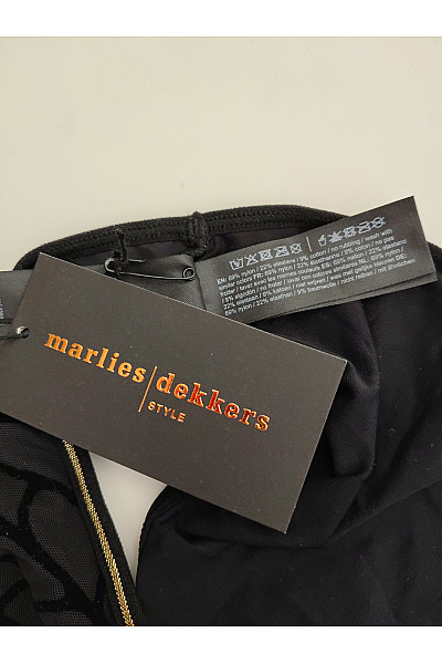 Marlies Dekkers Černé dámské kalhotky se vzorem pavučiny a zlatým lemováním Velikost M | Marlies Dekkers | obrázek 6