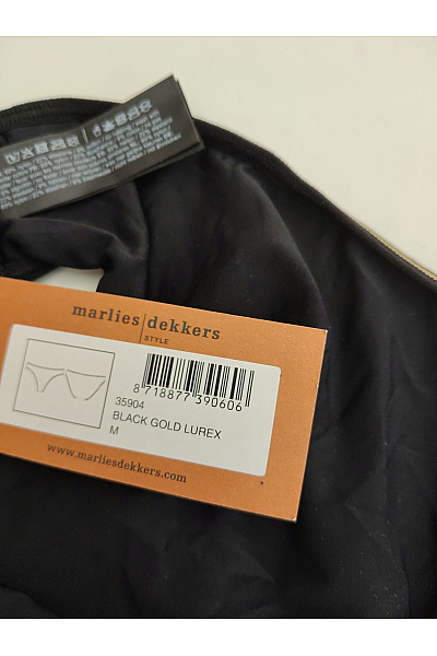 Marlies Dekkers Černé dámské kalhotky se vzorem pavučiny a zlatým lemováním Velikost M | Marlies Dekkers | obrázek 7