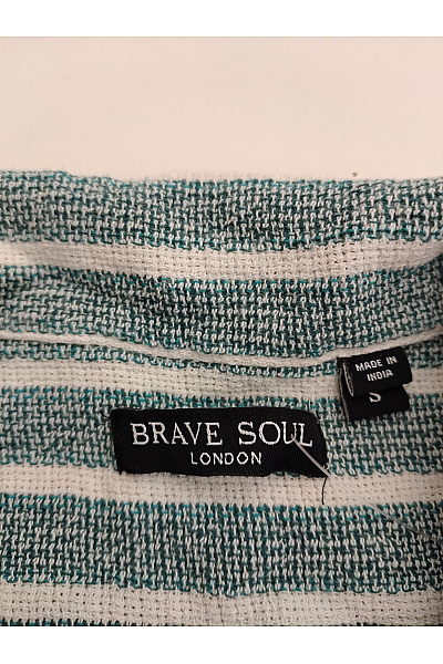BRAVE SOUL Pánská pruhovaná bavlněná košile s krátkým rukávem Vel. S | BRAVE SOUL | obrázek 5