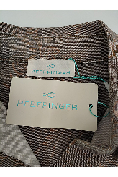 PFEFFINGER Dámská hnědá vzorovaná košile s dlouhým rukávem ležérní Velikost DE 48 | PFEFFINGER | obrázek 6