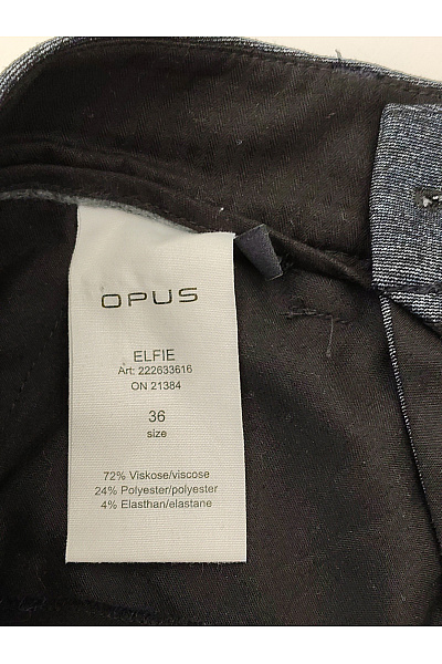 OPUS Šedé elegantní společenské kalhoty rovné Velikost EU 36 | OPUS | obrázek 7
