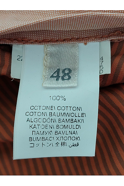 Brunello Cucinelli Oranžové bavlněné manšestrové kalhoty rovné Vel. IT 48 | Brunello Cucinelli | obrázek 8