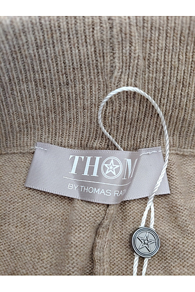 THOM By Thomas Rath Béžové pletené široké kalhoty s vysokým pasem Velikost DE 36 | THOM By Thomas Rath | obrázek 3