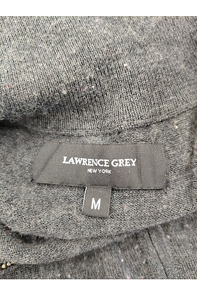 LAWRENCE GREY Pánský šedý vlněný merino svetr na zip se stojáčkem Velikost US M | LAWRENCE GREY | obrázek 7