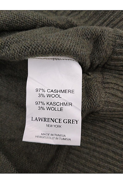 LAWRENCE GREY Pánský khaki kašmírový pulovr oversized Velikost XXL | LAWRENCE GREY | obrázek 5