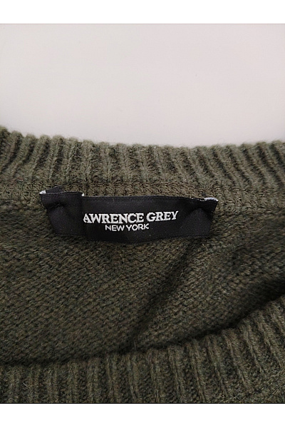 LAWRENCE GREY Pánský khaki kašmírový pulovr oversized Velikost XXL | LAWRENCE GREY | obrázek 6