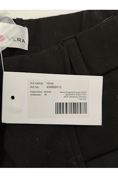 HELENA VERA Černé elegantní kalhoty s vysokým pasem a kapsami Vel. DE 38 | HELENA VERA | obrázek 7