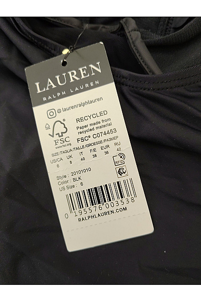Ralph Lauren Černé jednodílné zeštíhlující plavky s volánky Velikost US 6 | Ralph Lauren | obrázek 8
