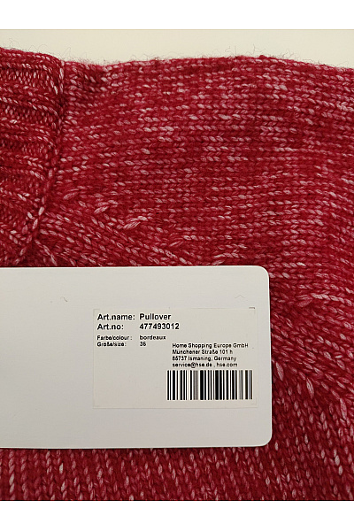 Judith Williams Červený pletený pulovr s květinovým vzorem Vel. DE 36 | Judith Williams | obrázek 5