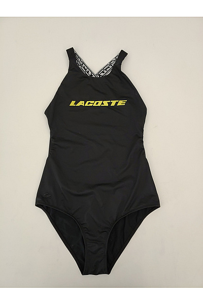 LACOSTE Černé jednodílné sportovní plavky za krk Vel. EU 38 | LACOSTE | obrázek 2