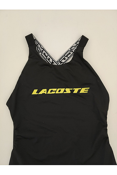 LACOSTE Černé jednodílné sportovní plavky za krk Vel. EU 38 | LACOSTE | obrázek 3