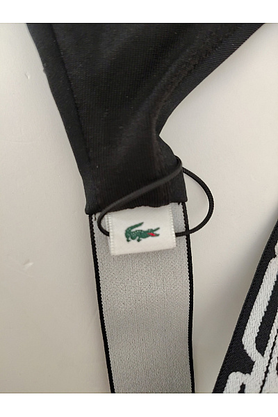 LACOSTE Černé jednodílné sportovní plavky za krk Vel. EU 38 | LACOSTE | obrázek 6