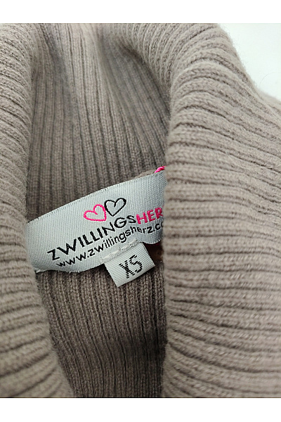 Zwillingsherz Dámský hnědý kašmírový rolák basic Vel. XS | Zwillingsherz | obrázek 4