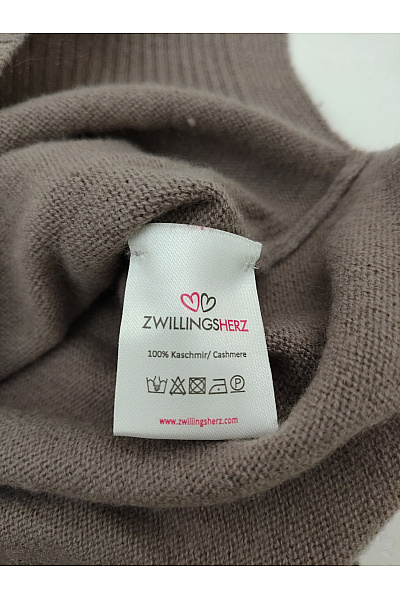 Zwillingsherz Dámský hnědý kašmírový rolák basic Vel. XS | Zwillingsherz | obrázek 5