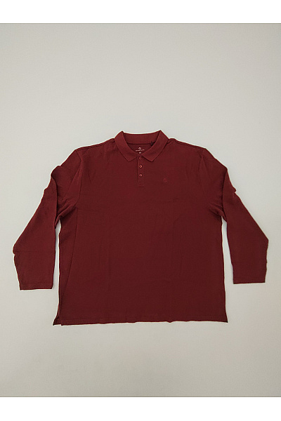 GENTLEMEN SELECTION Pánské Bavlněné Polo Tričko S Dlouhým Rukávem červené Velikost DE 58