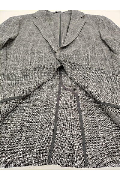JOOP! Pánské vlněné sako šedé kostkované jednořadé smart casual Velikost EU 50 | JOOP! | obrázek 5