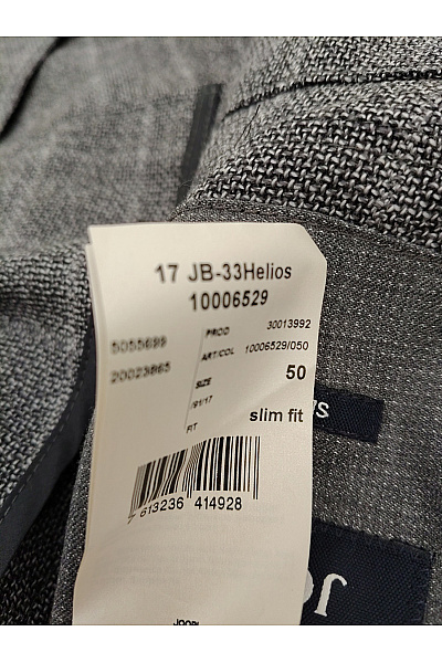 JOOP! Pánské vlněné sako šedé kostkované jednořadé smart casual Velikost EU 50 | JOOP! | obrázek 7