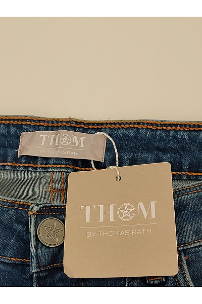 THOM By Thomas Rath Dámské modré džíny s vysokým pasem zvonové Vel. DE 40 | THOM By Thomas Rath | obrázek 5