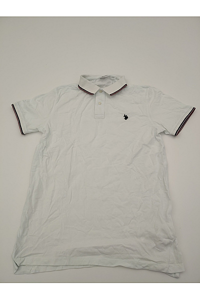 U.S.POLO ASSN. Bílé bavlněné polo tričko s krátkým rukávem a límečkem Velikost US XL | U.S.POLO ASSN. | obrázek 2