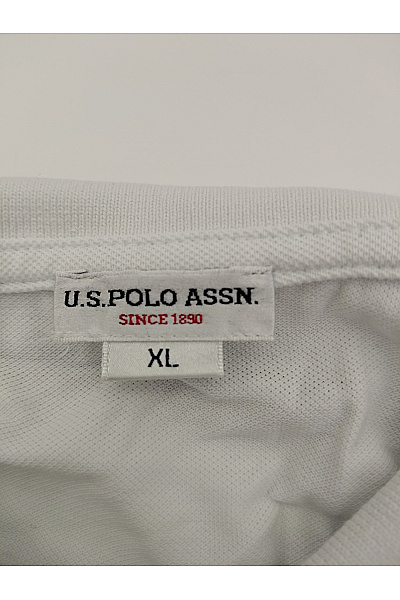U.S.POLO ASSN. Bílé bavlněné polo tričko s krátkým rukávem a límečkem Velikost US XL | U.S.POLO ASSN. | obrázek 7