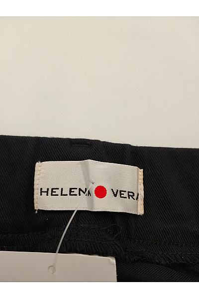 HELENA VERA Dámské černé bavlněné rovné kalhoty Vel. DE 36/38 | HELENA VERA | obrázek 3