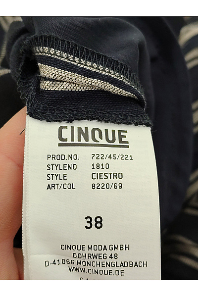 CINQUE Bavlněné pruhované šaty bez rukávů midi zavinovací Velikost EU 38 | CINQUE | obrázek 8