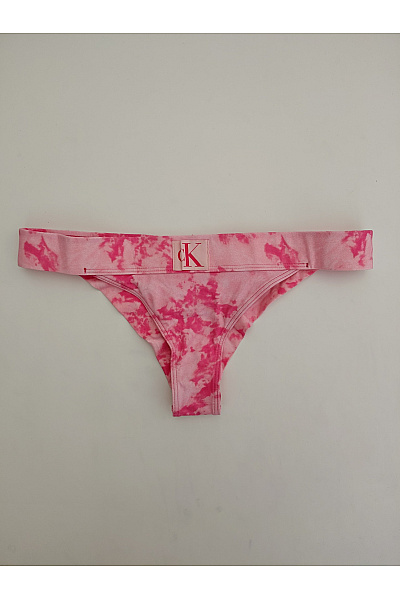 Calvin Klein Růžové Batikované Tangové Spodní Díl Plavek Velikost M