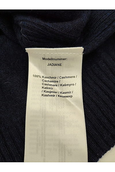 Dine'n Dance Dámský modrý kašmírový pulovr basic Vel. EU 40 | Dine'n Dance | obrázek 4