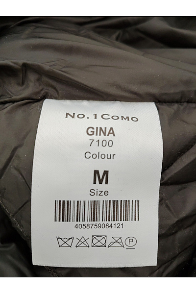 No 1. Como Dámská dlouhá prošívaná vesta s kapucí khaki Vel. M | No 1. Como | obrázek 7