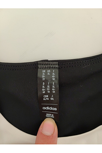 ADIDAS Černobílé sportovní šaty bez rukávů do áčka Vel. US XL | ADIDAS | obrázek 5