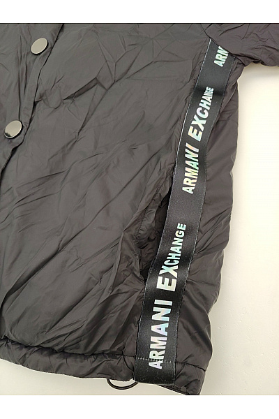 ARMANI Černá krátká prošívaná puffer bunda Velikost M | ARMANI | obrázek 5