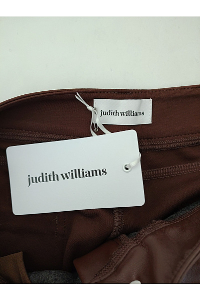 Judith Williams Hnědé koženkové kalhoty s vysokým pasem elegantní Vel. DE 38 | Judith Williams | obrázek 5
