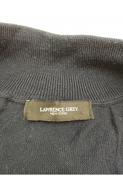 LAWRENCE GREY Pánský černý vlněný pulovr merino se stojáčkem na zip Velikost XL | LAWRENCE GREY | obrázek 3