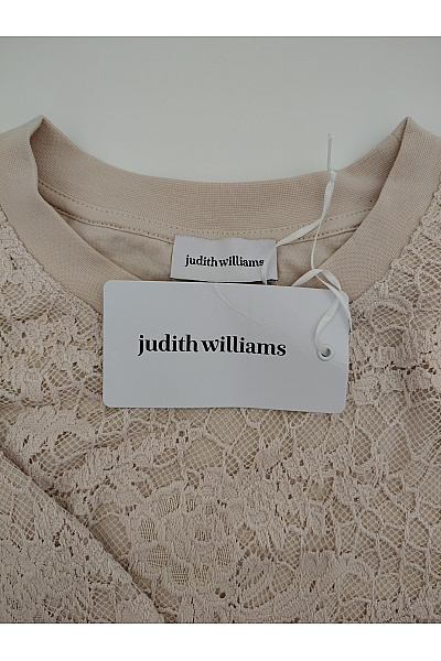 Judith Williams Béžový dámský pulovr s krajkou a nabíranými rukávy Vel. DE 48 | Judith Williams | obrázek 8